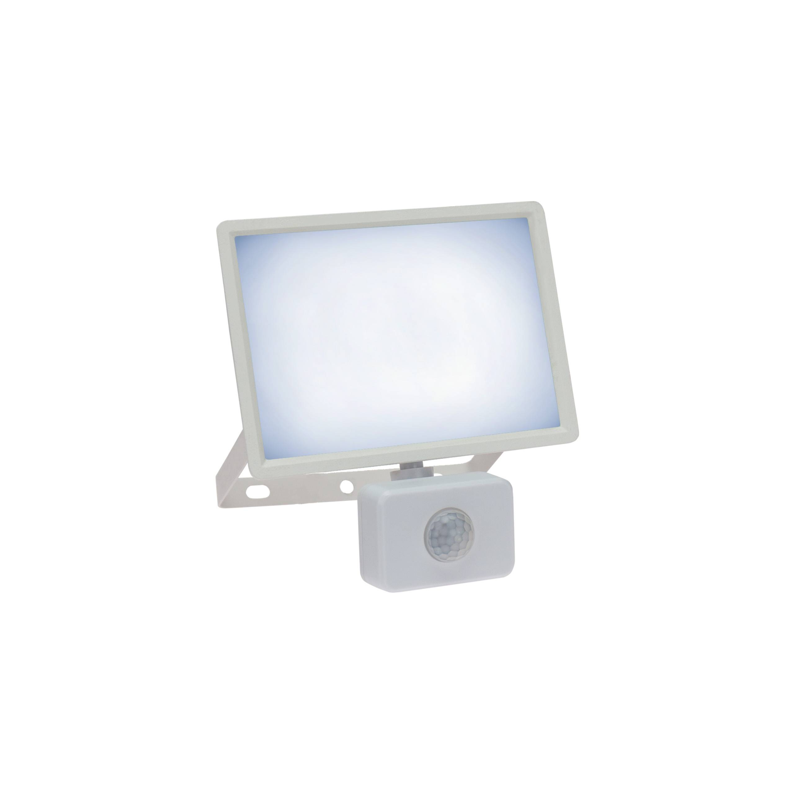 Spectrum LED LUX 3 Fluter weiß 30W Strahler 2900lm IP44 Kaltweiß 6000K mit Bewegungsmelder