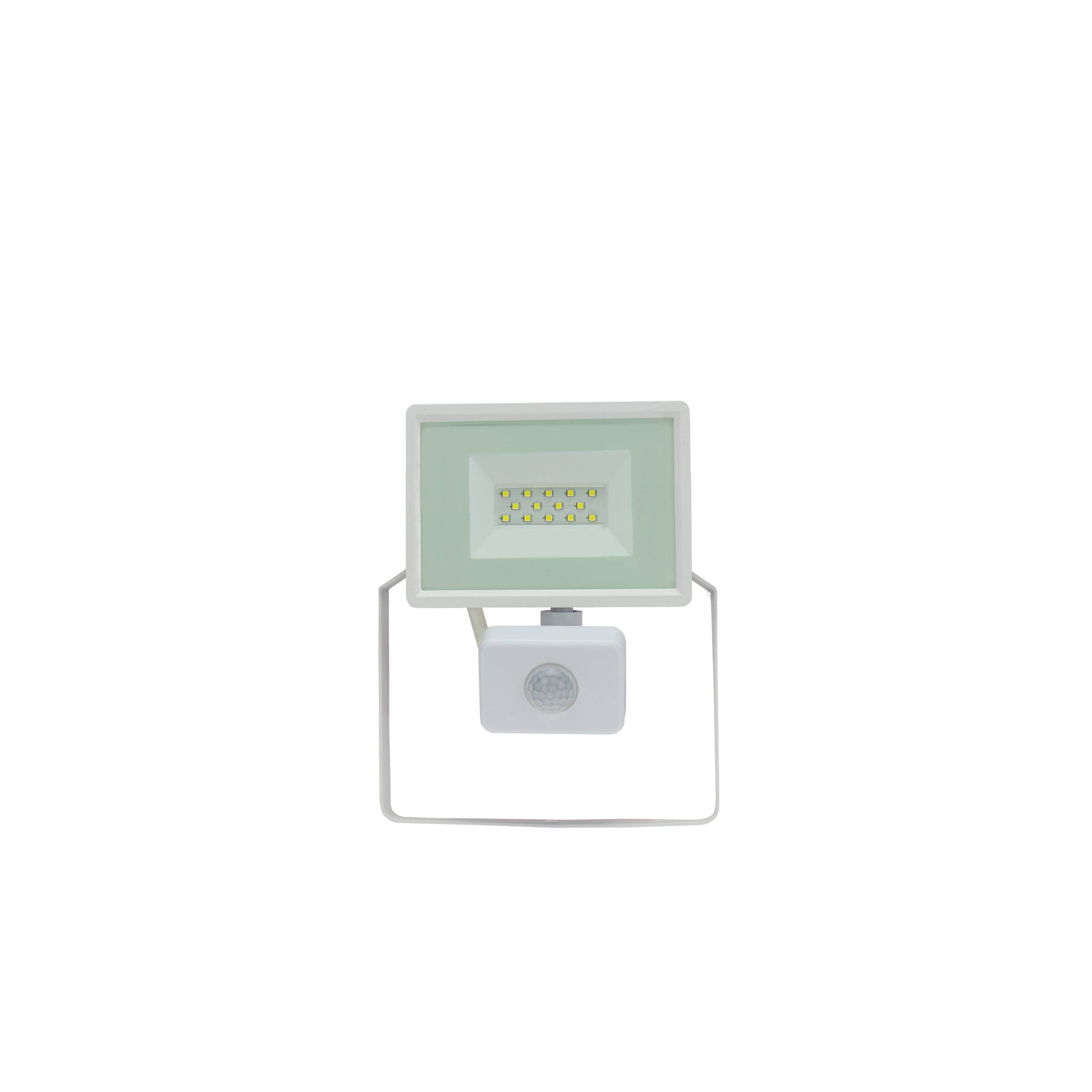 Spectrum LED LUX3 Fluter weiß 10W Strahler 975lm IP44 Neutralweiß 4000K mit Bewegungsmelder