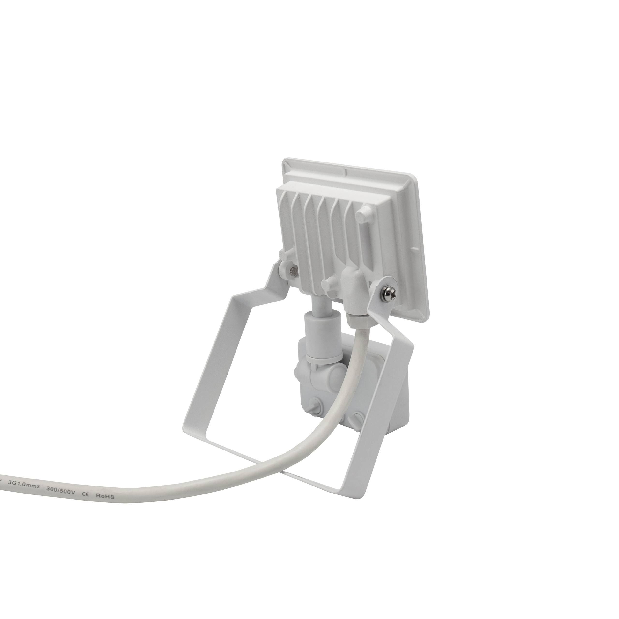 Spectrum LED LUX3 Fluter weiß 10W Strahler 975lm IP44 Neutralweiß 4000K mit Bewegungsmelder