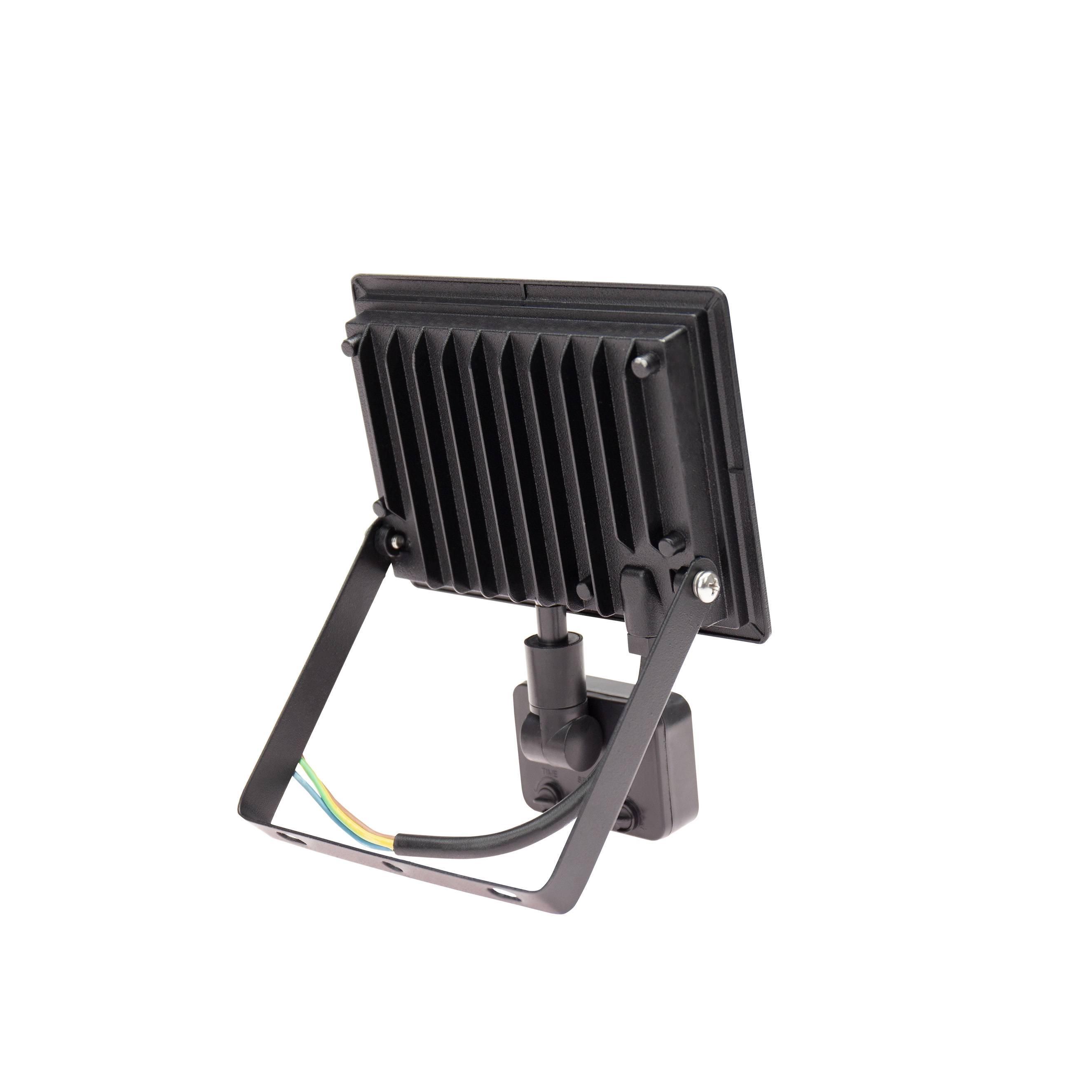 Spectrum LED LUX3 Fluter schwarz 30W Strahler 2800lm IP44 Neutral 4000K mit Bewegungsmelder