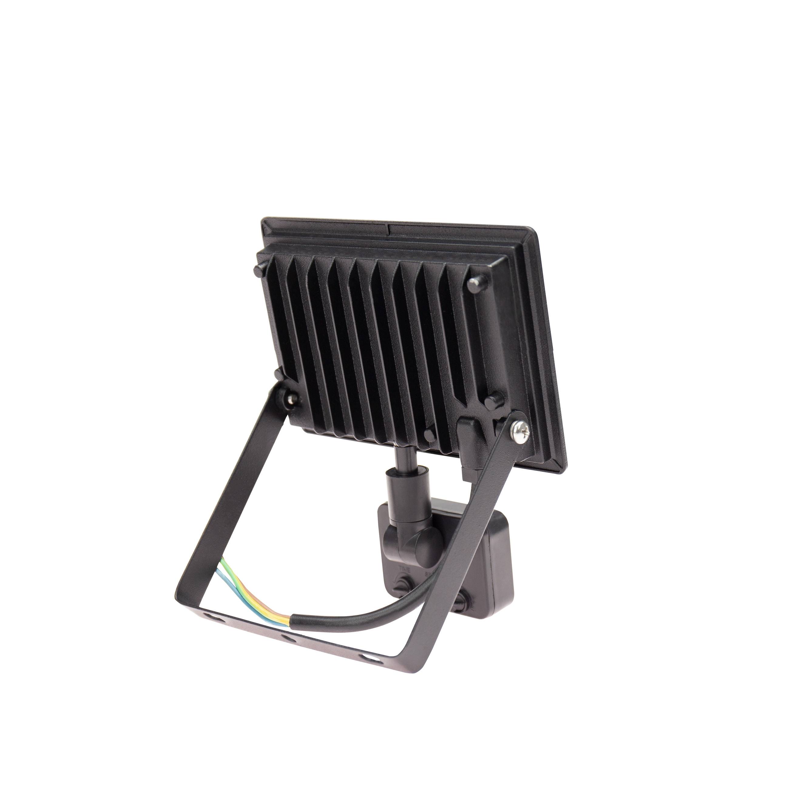 Spectrum LED LUX 3 Fluter schwarz 20W Strahler 2050lm IP44 Kalt 6000K mit Bewegungsmelder