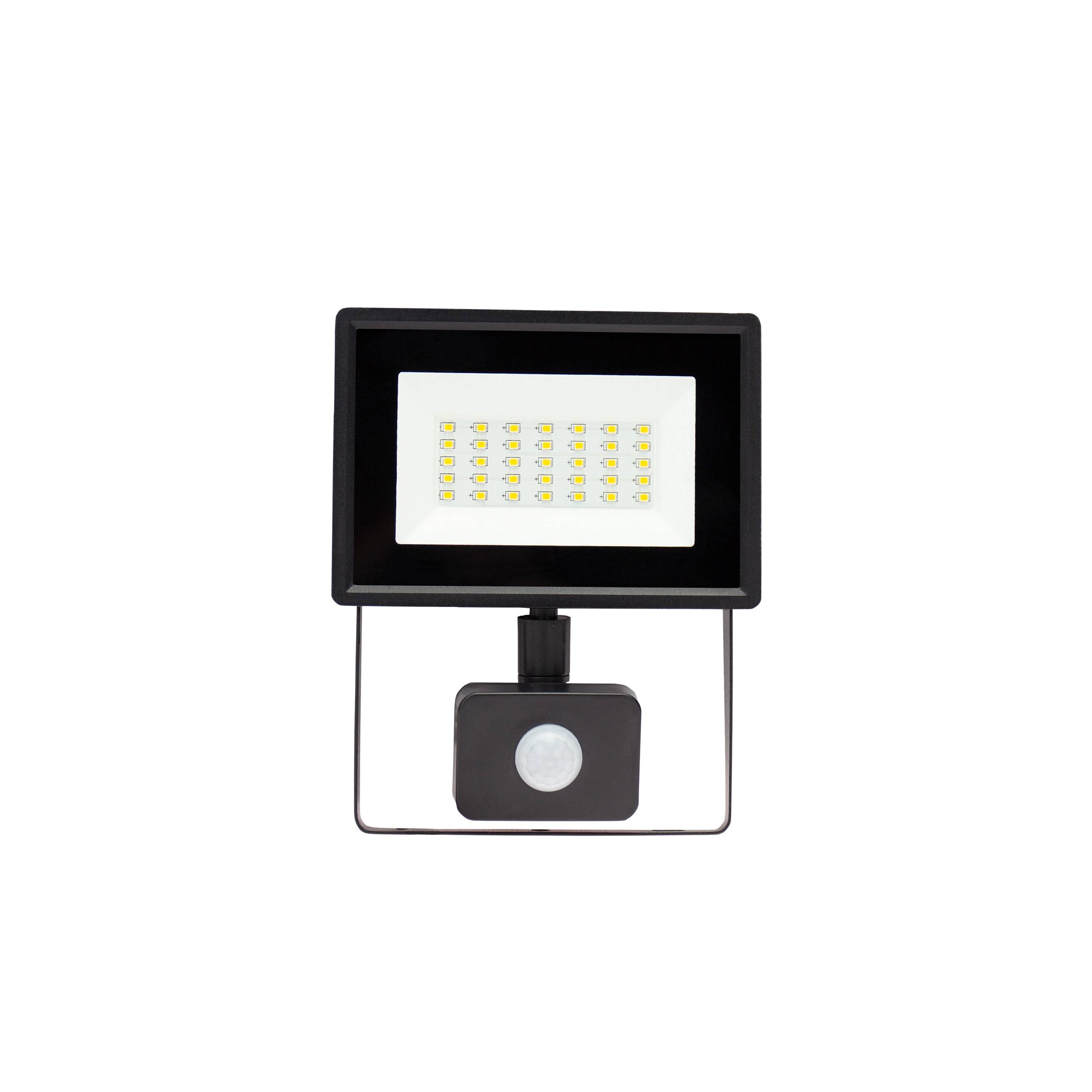 Spectrum LED LUX 3 Fluter schwarz 20W Strahler 2050lm IP44 Kalt 6000K mit Bewegungsmelder