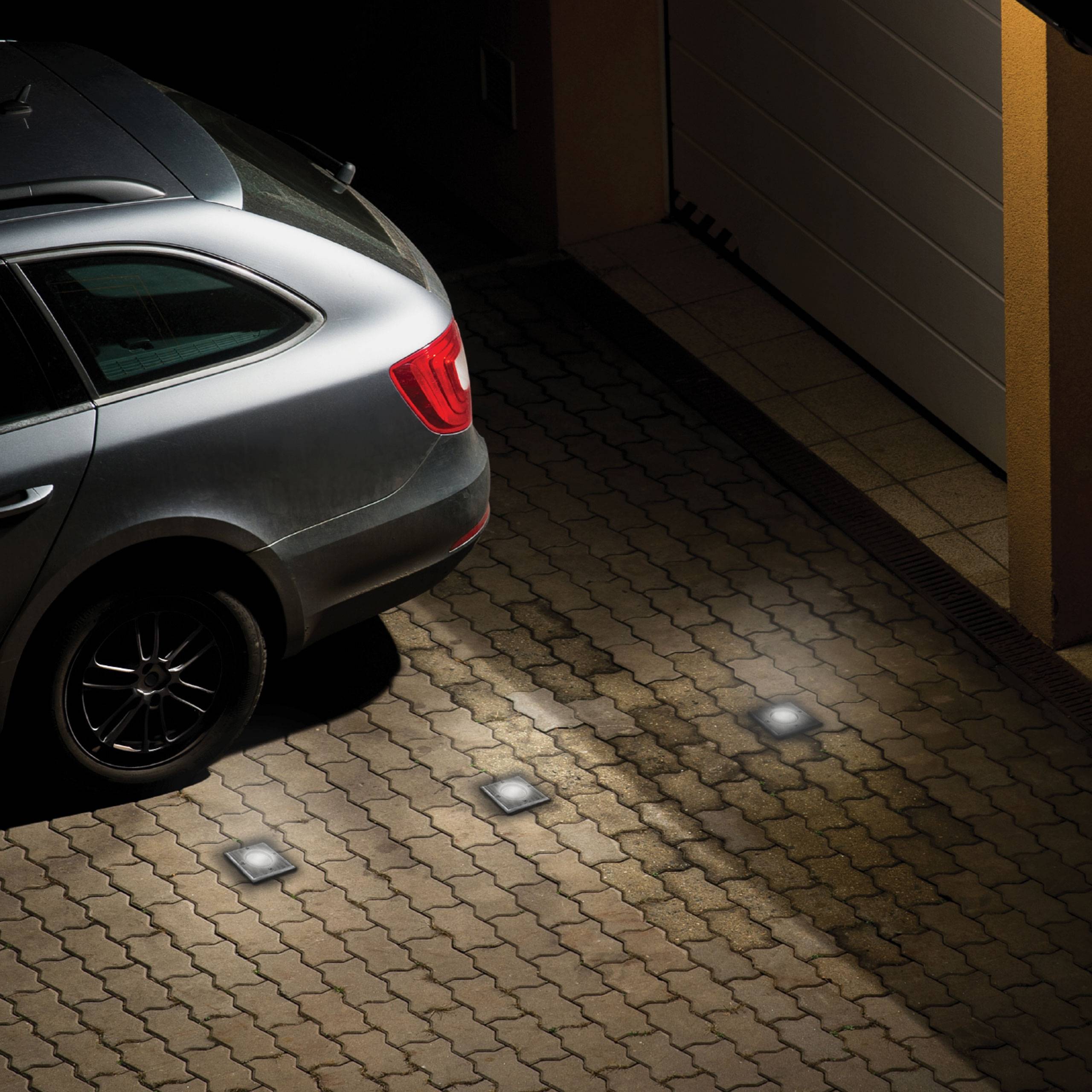 Spectrum LED LUKKA CONNECT GU10 Bodenstrahler Gartenspot IP67 max. 4W grau eckig