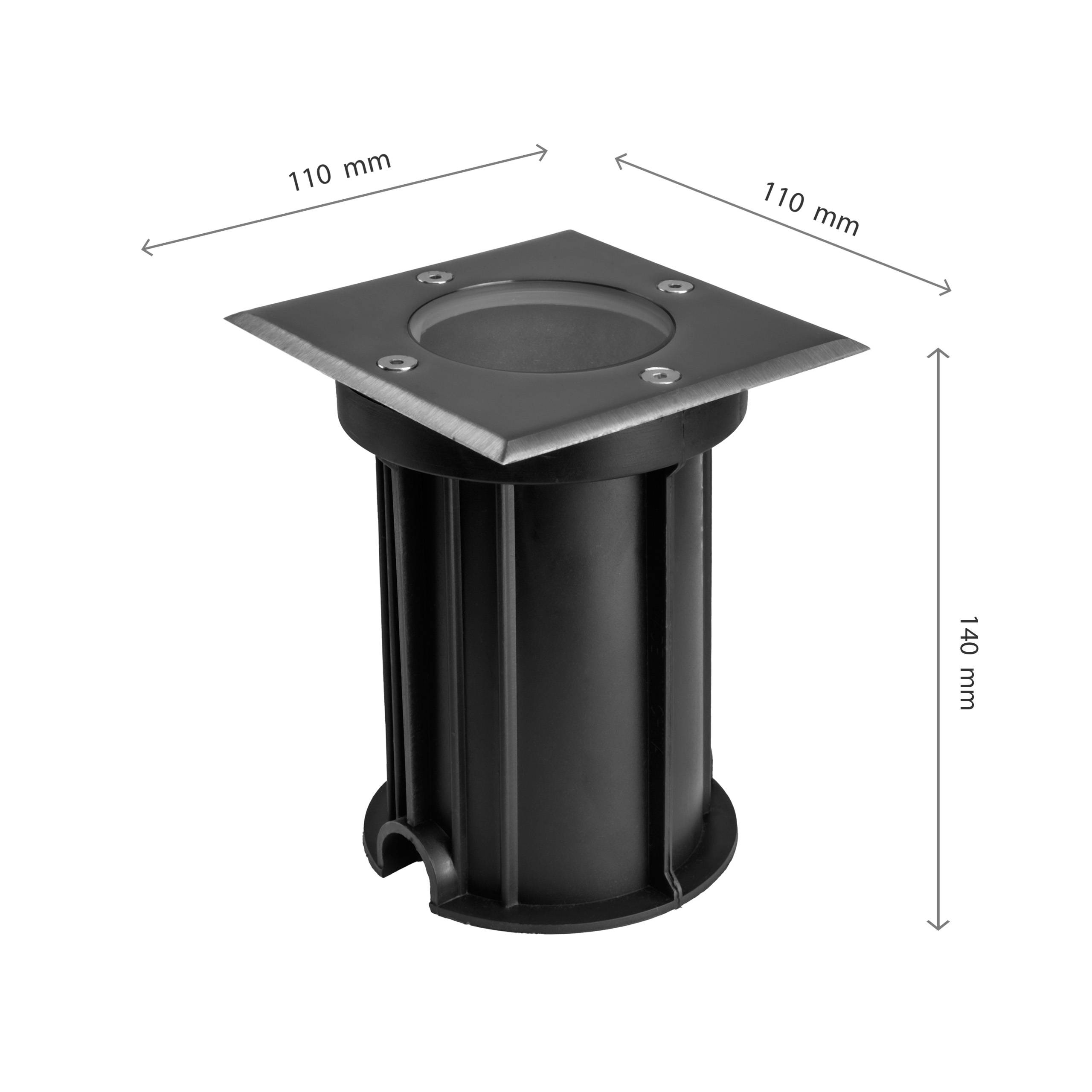 Spectrum LED LUKKA CONNECT GU10 Bodenstrahler Gartenspot IP67 max. 4W grau eckig