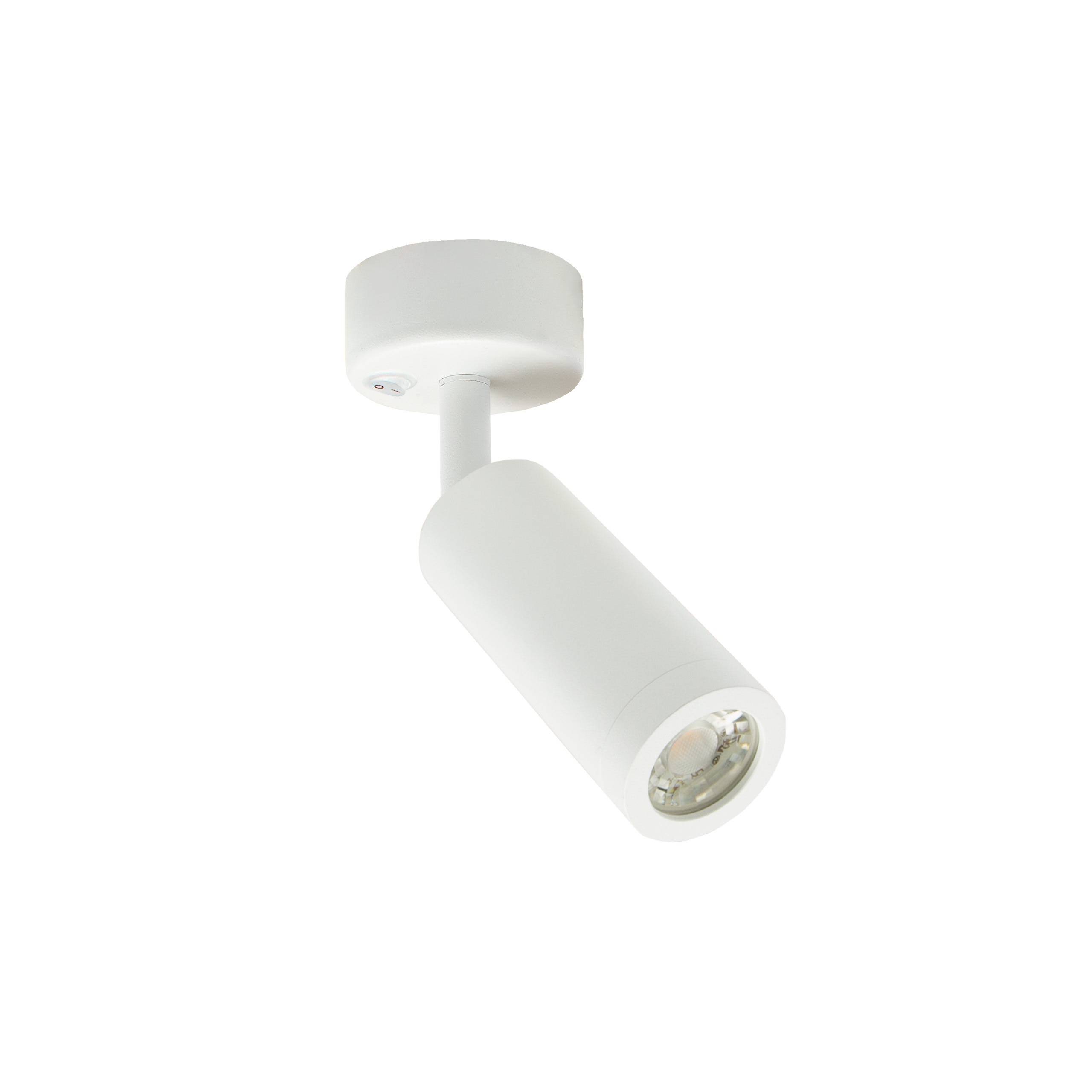 Spectrum LED Wandleuchte Madara Slim GU10 MR11 schwenkbar IP20 mit schalter weiß max. 4W rund