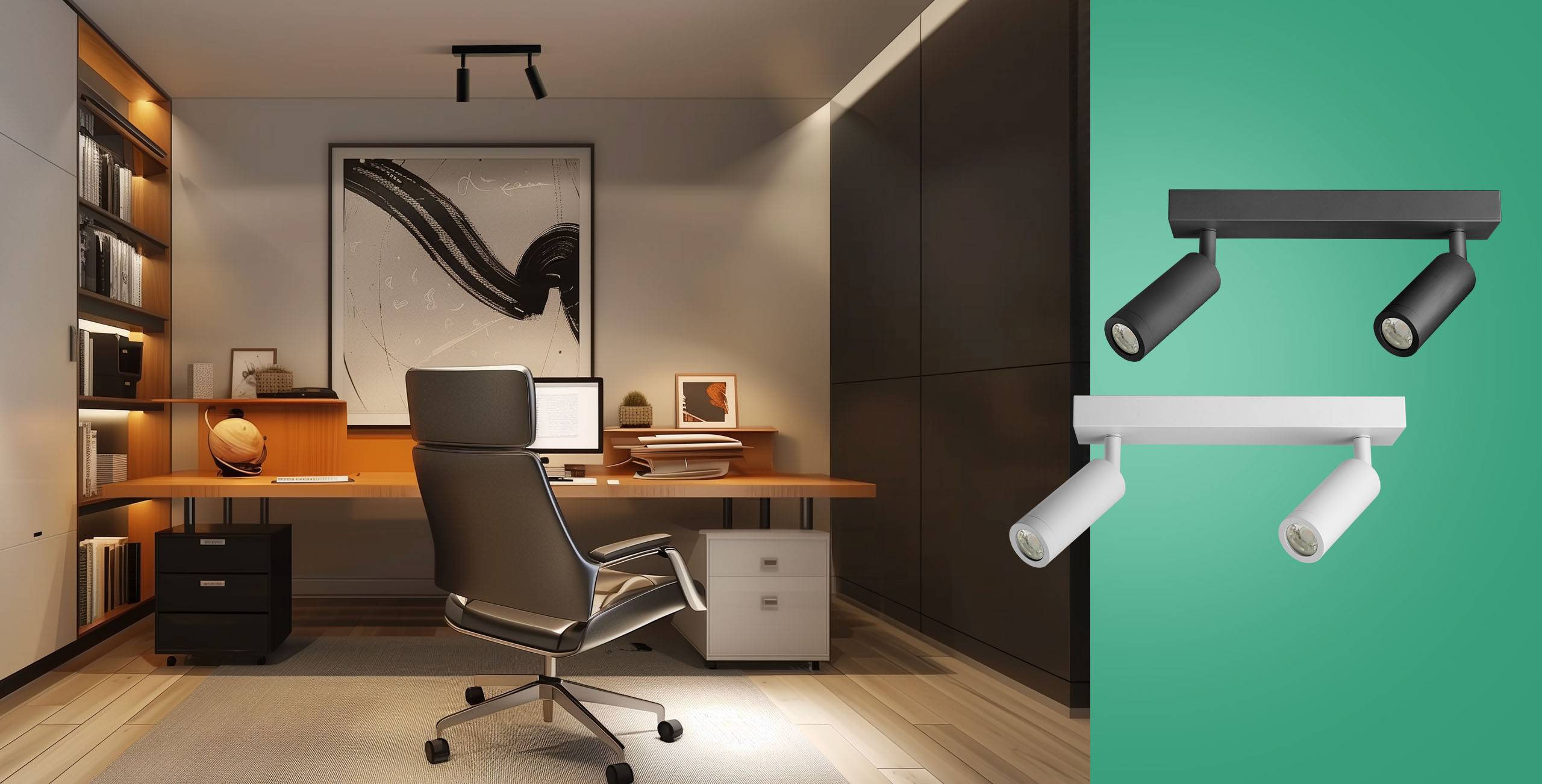 Spectrum LED Deckenleuchte Madara Slim 2x GU10 MR11 schwenkbar IP20 weiß max. 4W rund