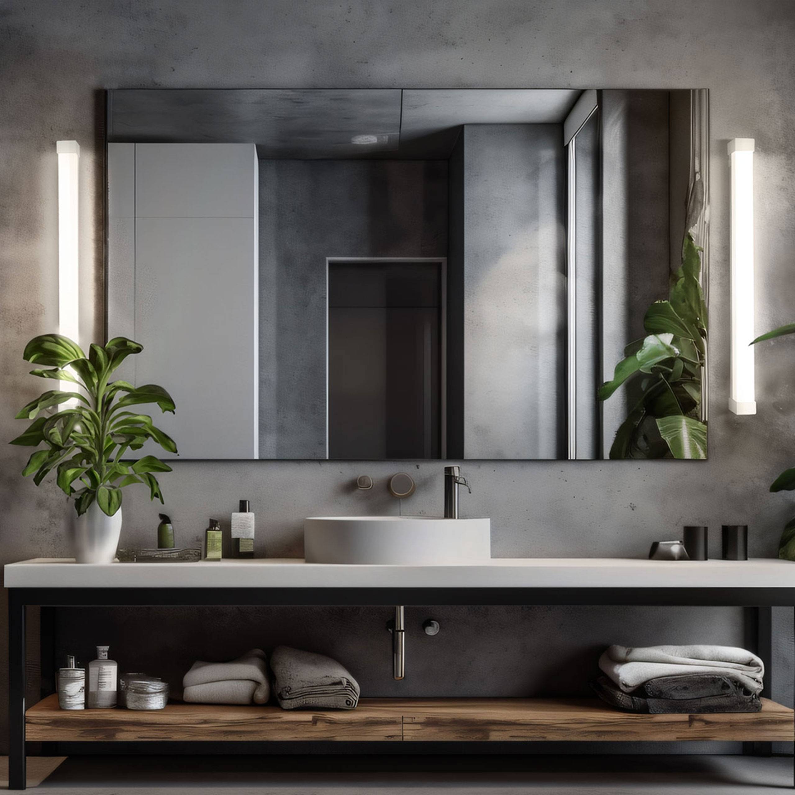 Spectrum LED AQUATICA Badezimmerleuchte 15W eckig 1800lm IP44 mit Schalter Neutral 4000K