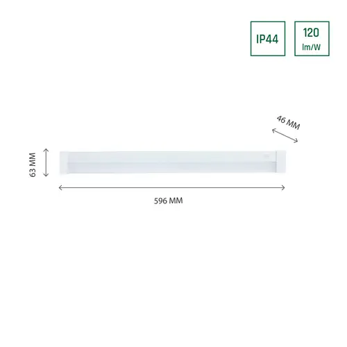 Spectrum LED AQUATICA Badezimmerleuchte 15W eckig 1800lm weiß IP44 mit Schalter Kalt 6000K Spectrum LED AQUATICA Badezimmerleuchte 15W eckig 1800lm weiß IP44 mit Schalter Kalt 6000K