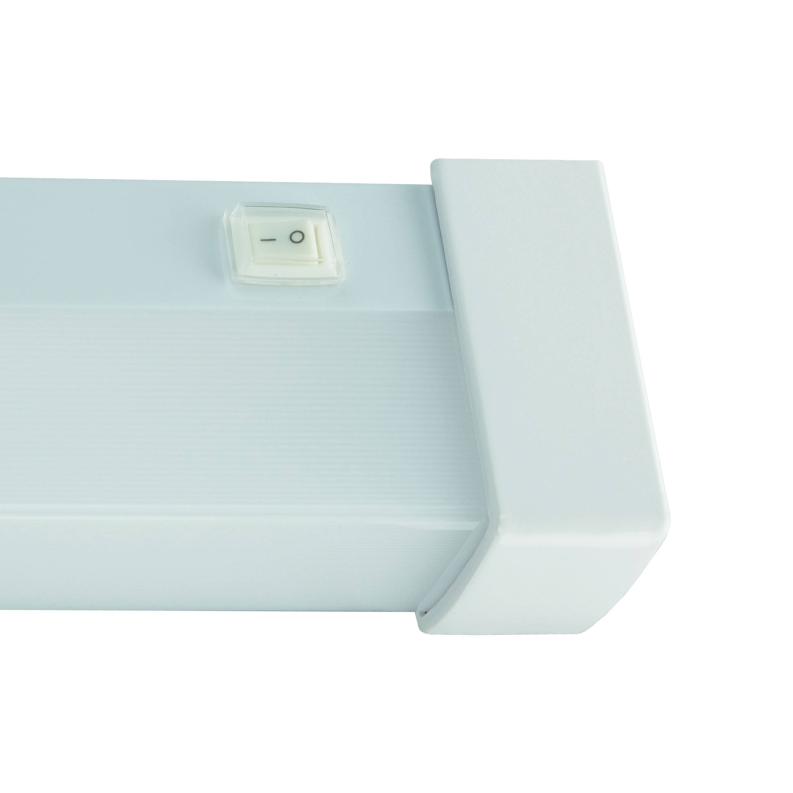 Spectrum LED AQUATICA Badezimmerleuchte 15W eckig 1800lm weiß IP44 mit Schalter Kalt 6000K