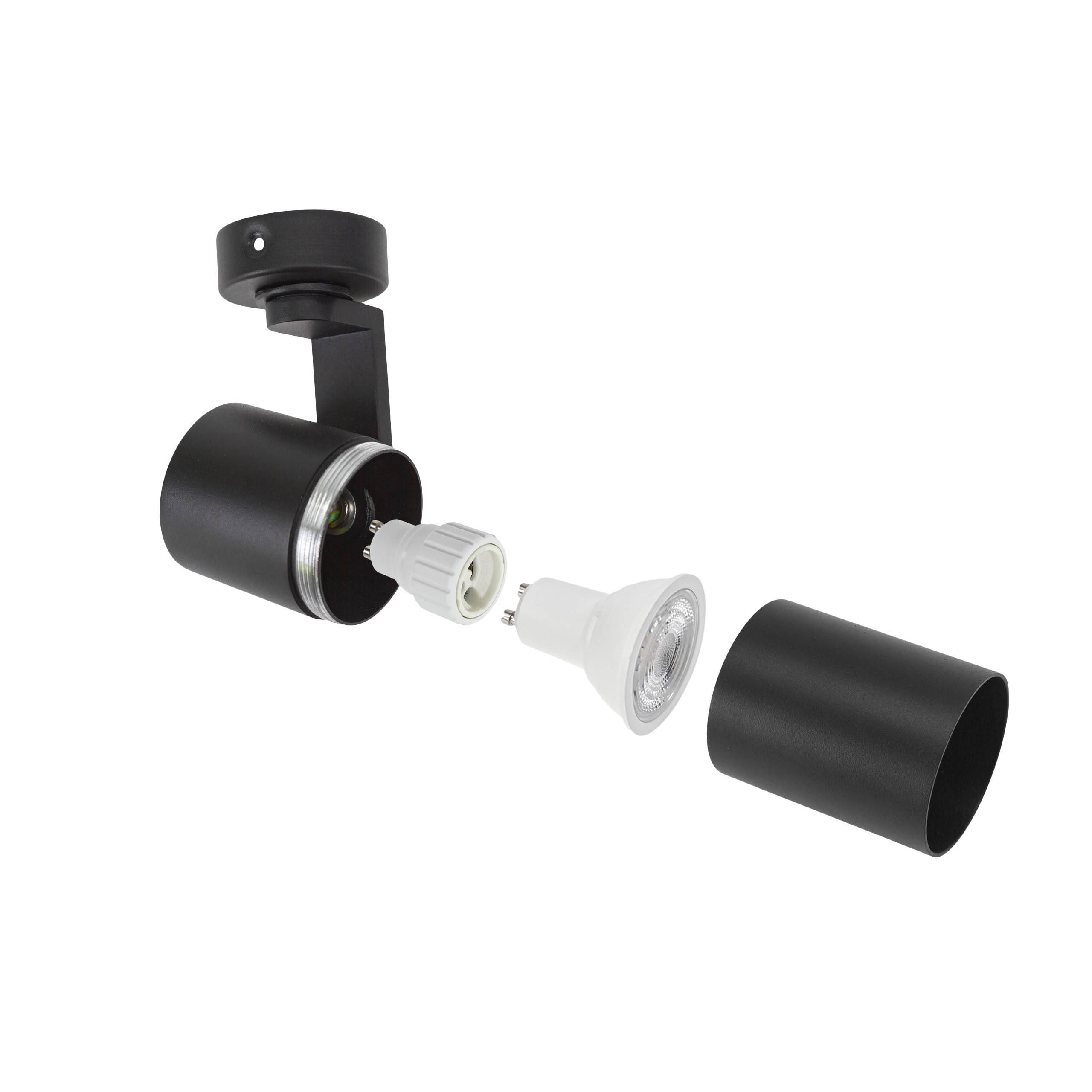 Spectrum LED MADARA MINI II GU10 schwarz Deckenleuchte schwenk-& drehbar IP20 max. 35W rund