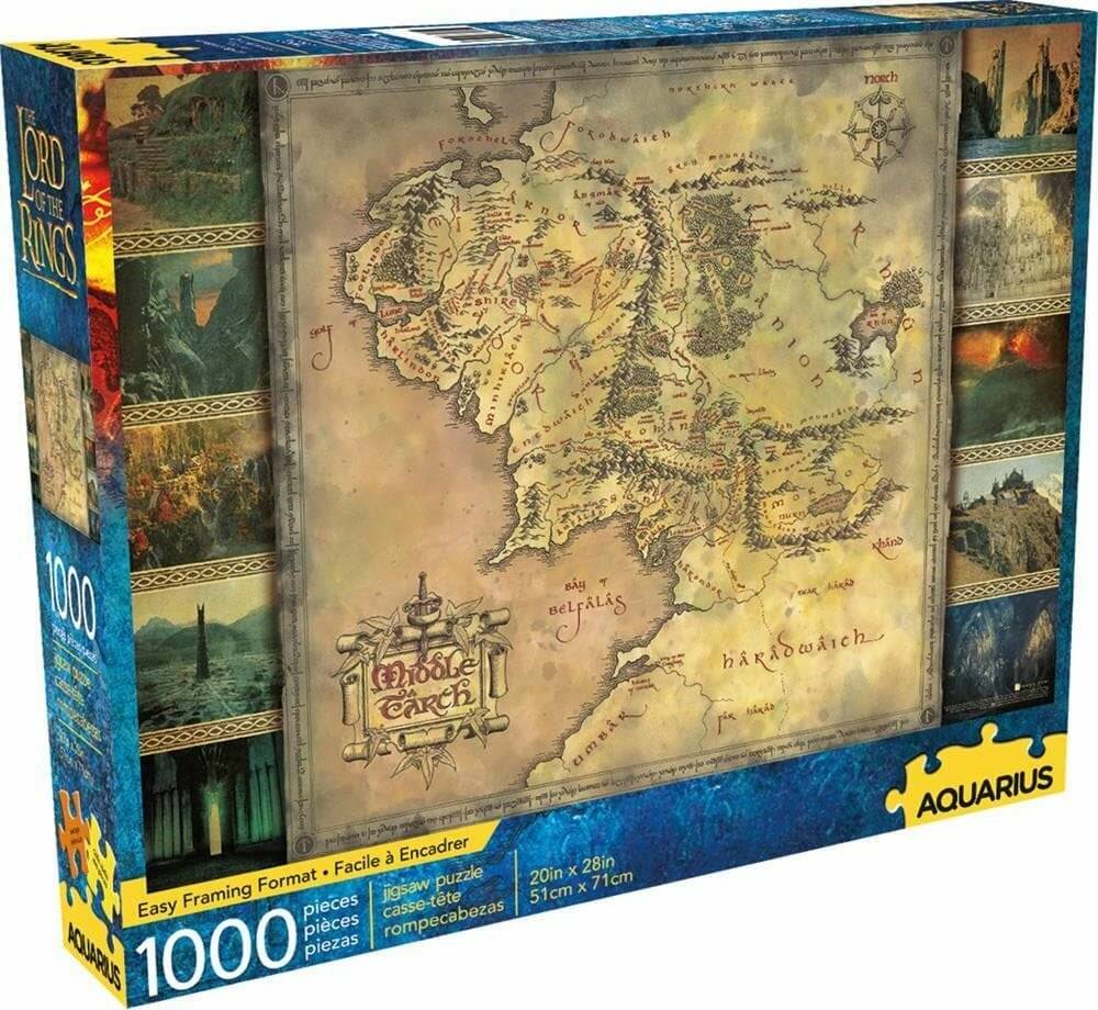 Herr der Ringe Puzzle Map (1000 Teile)