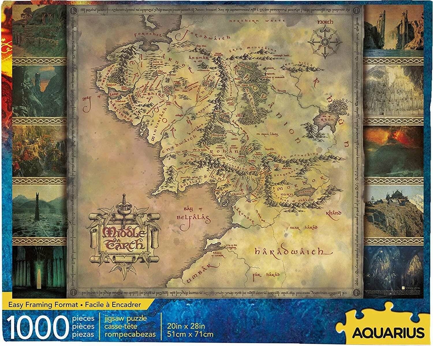 Herr der Ringe Puzzle Map (1000 Teile)