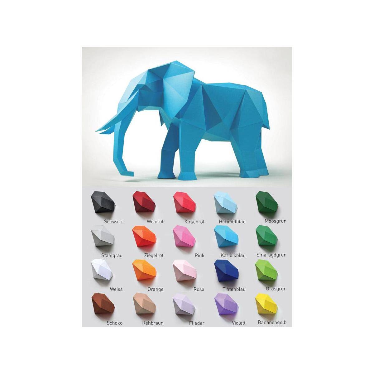 ELEFANT GRASGRÜN - Bastelset - Elefant, grasgrün