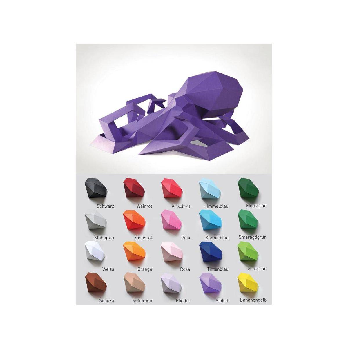 Bastelset Krake karibikblau