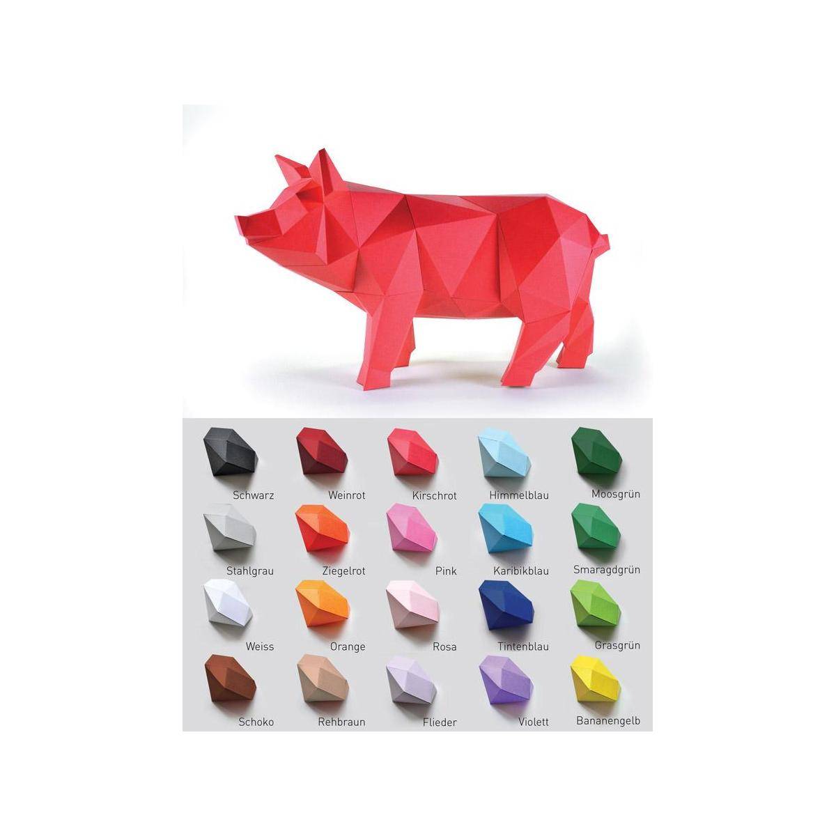 SCHWEIN KIRSCHROT - Bastelset - Schwein, kirschrot
