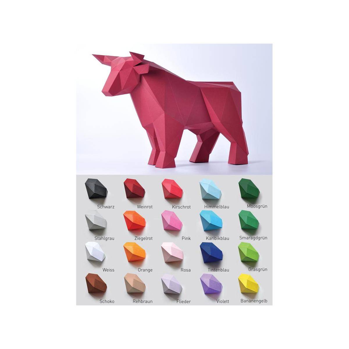 STIER ROSA - Bastelset - Stier, rosa