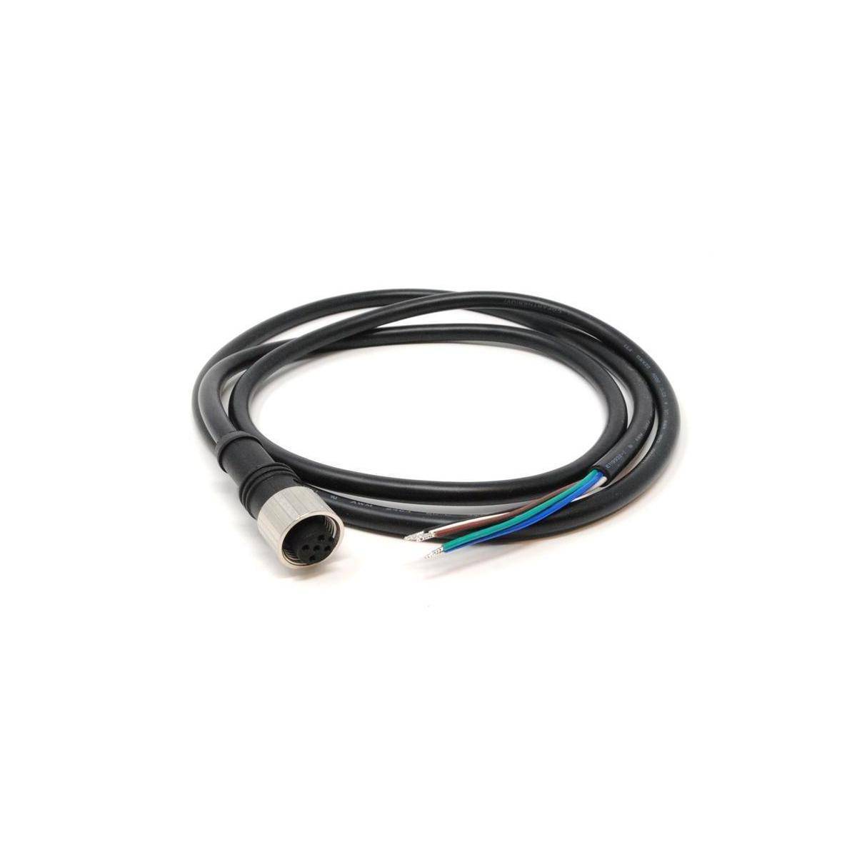 CBL-M12(FF5P)/OPEN-100 IP67 - A-kodierte M12-Buchse auf 5-poliges offenes Kabel, schwarz, 1 m