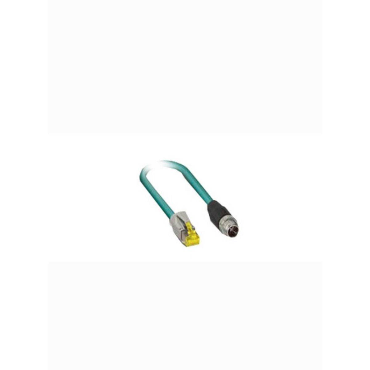 CBL-M12XMM8PRJ45-BK-200-IP67 - M12-auf-RJ45 Cat-5E UTP Gigabit Ethernet Kabel