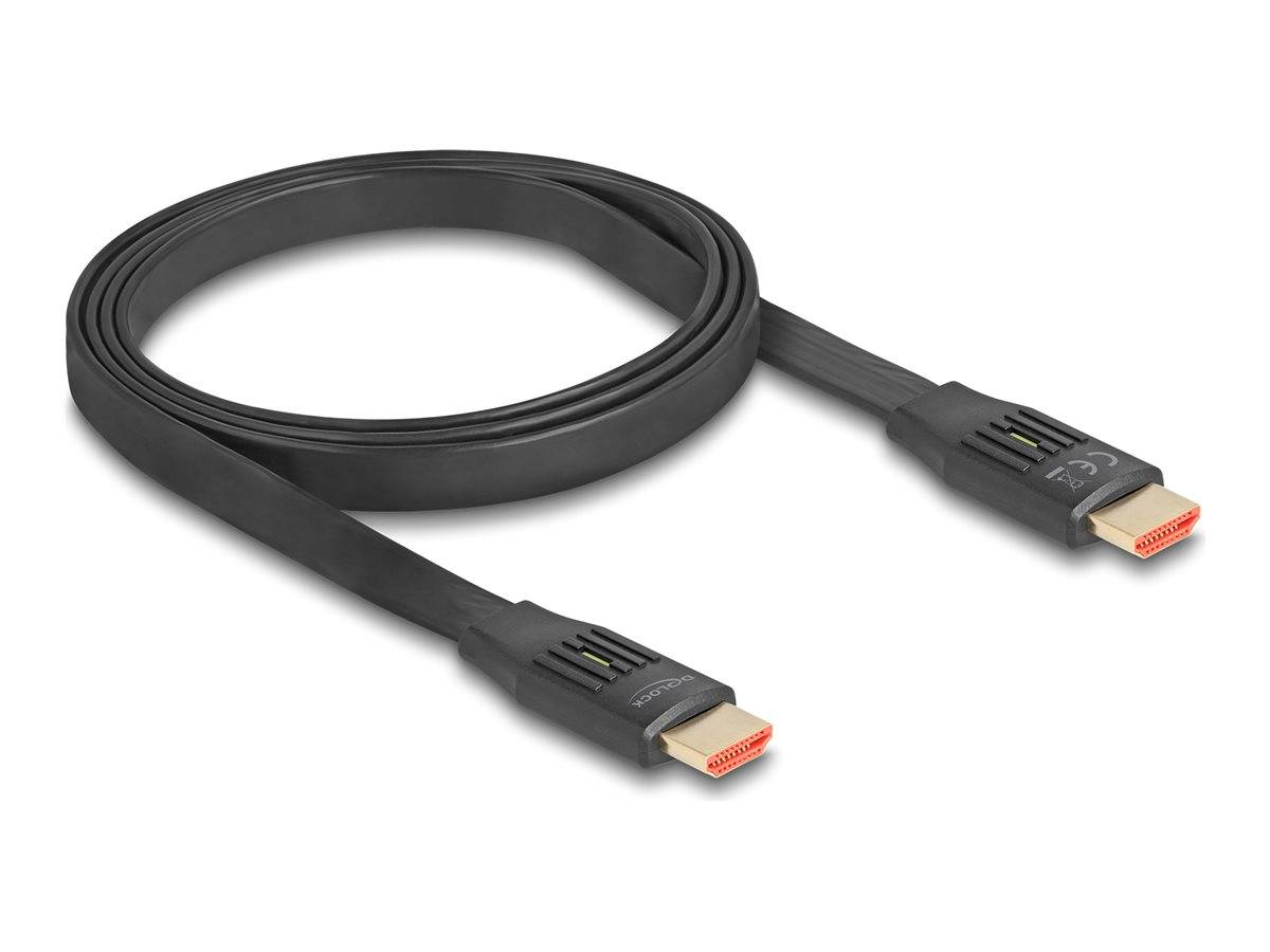 Delock - Highspeed - HDMI-Kabel mit Ethernet - HDMI männlich zu HDMI männlich - 1 m - Schwarz - unterstützt 8K 60 Hz (76