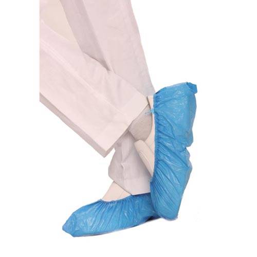Einweg-Überschuh Überziehschuh CPE für Hygomat, Größe 47cm, Blau, 110 Stück