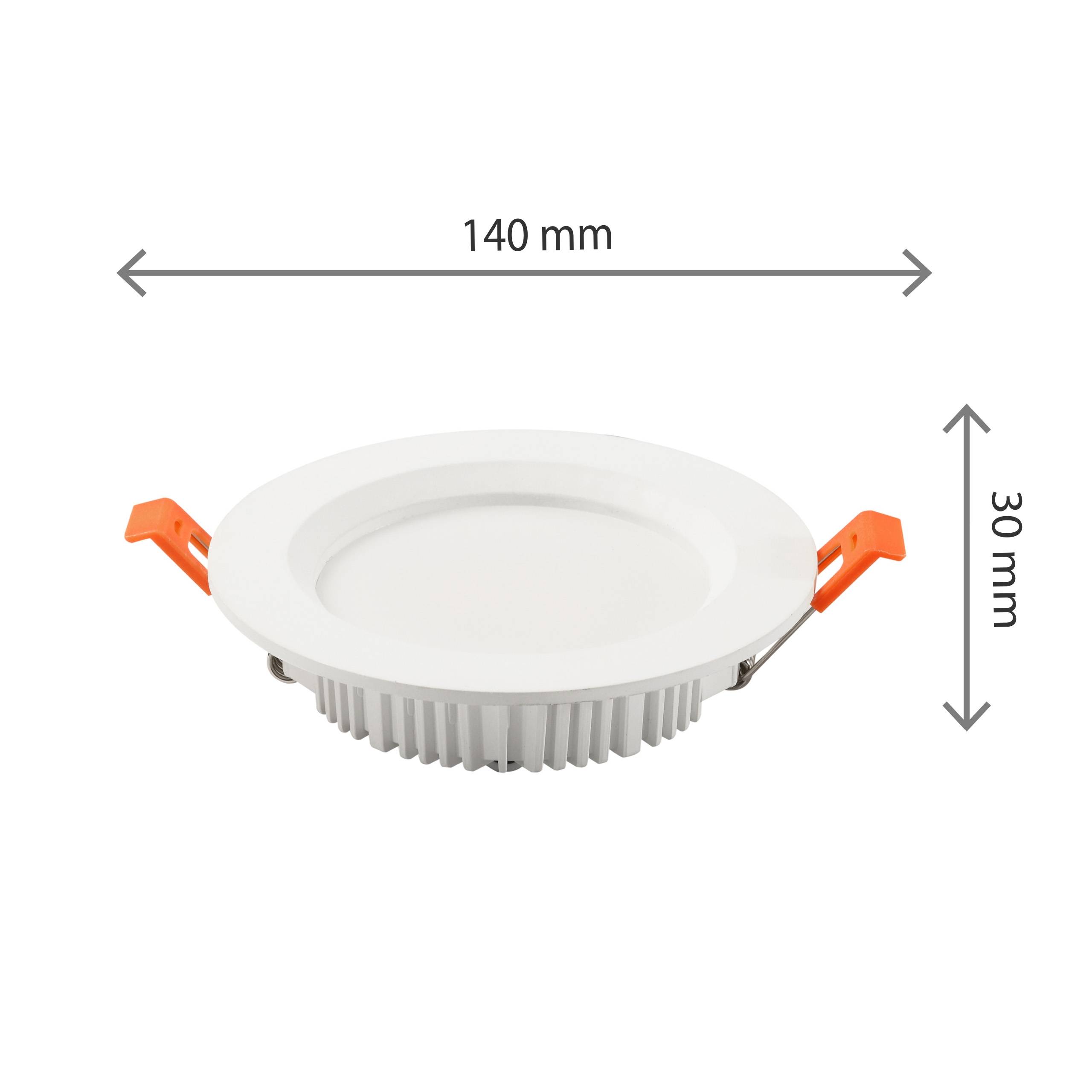 Spectrum LED DURE 3 MAX Badezimmerleuchte 12W rund 1600lm weiß IP44 Warmweiß 3000K