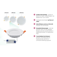 Spectrum LED DURE 3 MAX Badezimmerleuchte 28W rund 3400lm weiß IP44 Neutralweiß 4000K Spectrum LED DURE 3 MAX Badezimmerleuchte 28W rund 3400lm weiß IP44 Neutralweiß 4000K