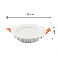 Spectrum LED DURE 3 MAX Badezimmerleuchte 18W rund 2200lm weiß IP44 Warmweiß 3000K Spectrum LED DURE 3 MAX Badezimmerleuchte 18W rund 2200lm weiß IP44 Warmweiß 3000K