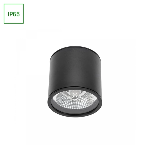 Spectrum LED Chloe GU10 AR111 Aufbauleuchte schwarz Deckenleuchte IP65 max. 12W rund Spectrum LED Chloe GU10 AR111 Aufbauleuchte schwarz Deckenleuchte IP65 max. 12W rund