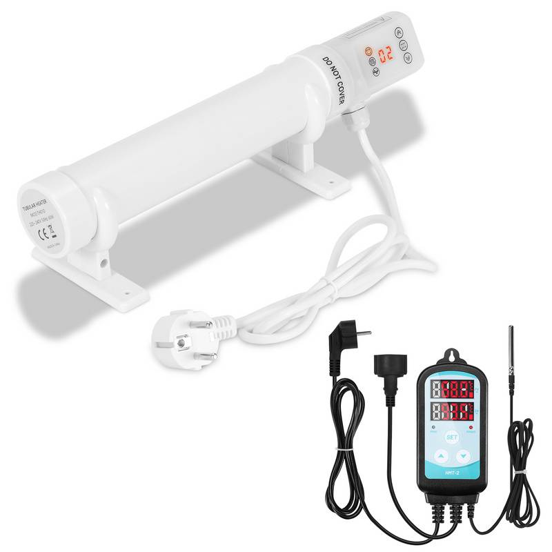Gewächshausheizung 60W Mit 3000W Digitaltemperaturregler Elektrische Stabheizung Weiß für Gewächshäuser Flexible Installation