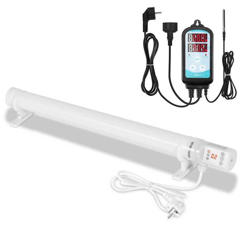 Gewächshausheizung 120W Mit 3000W Digitaltemperaturregler Elektrische Stabheizung Weiß für Gewächshäuser Flexible Installation