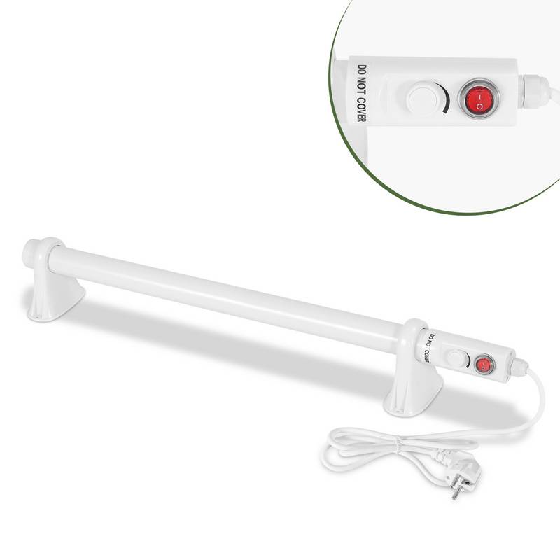 Gewächshausheizung 90W Elektrische Stabheizung Weiß für Gewächshäuser Flexible Installation