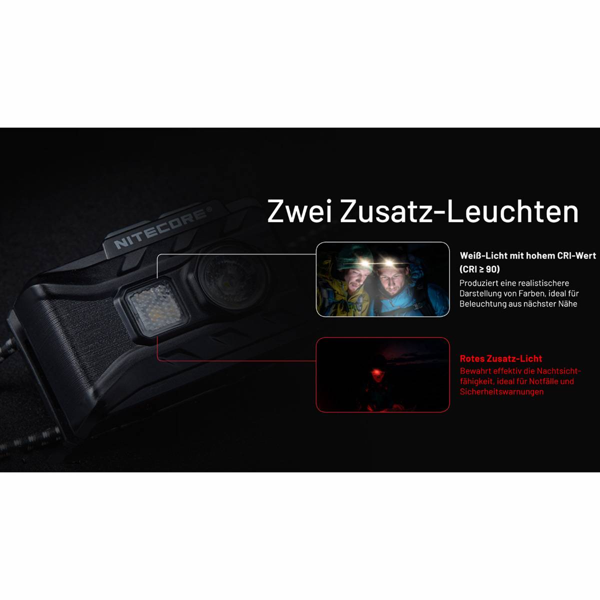 Nitecore NU20 Classic LED-Stirnlampe 360 Lumen - Grau/Schwarz