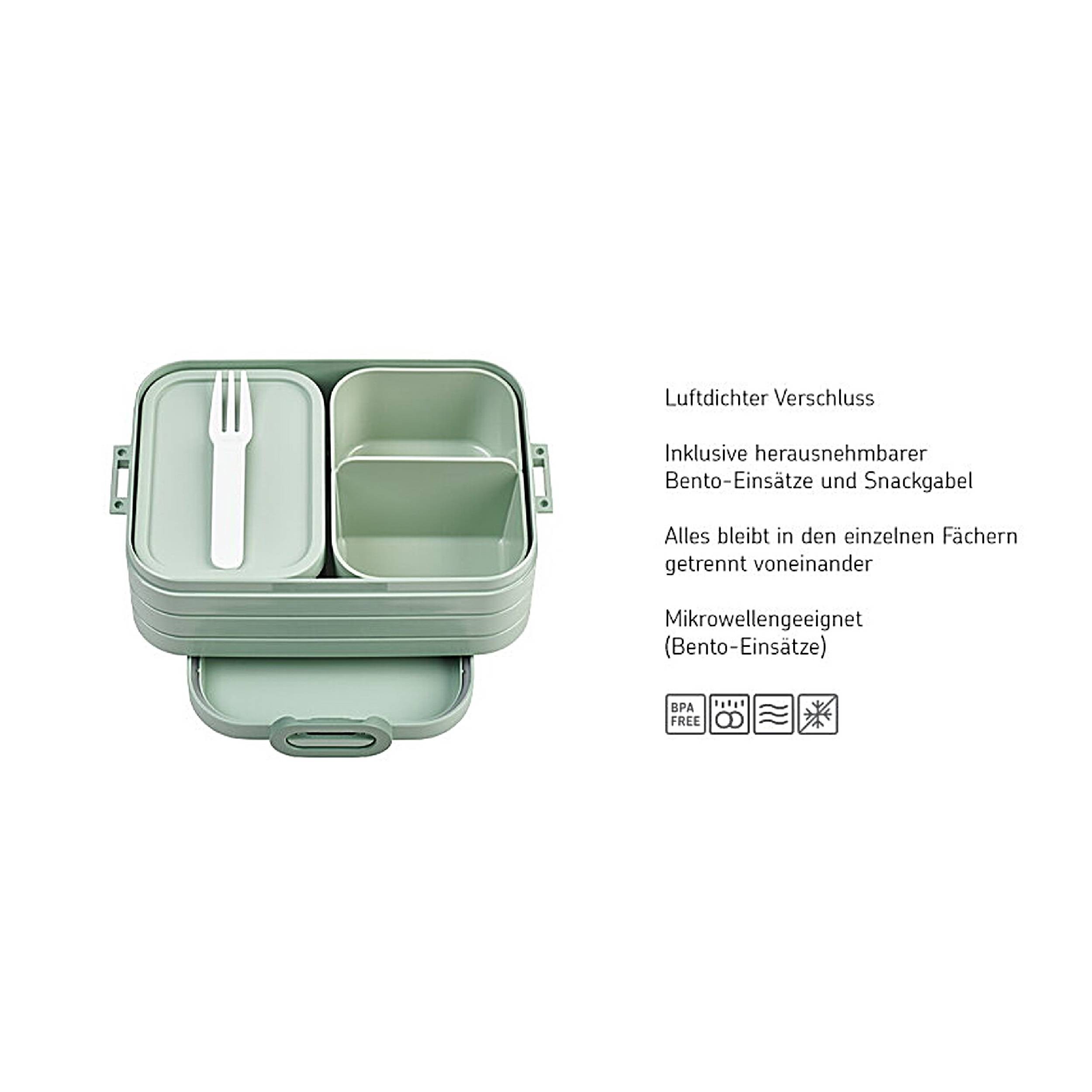 Mepal | Lunchbox Take A Break midi | clevere Fächeraufteilung | genug Platz für vier Butterbrote | 900 ml Kapazität | lebhaftes Blau