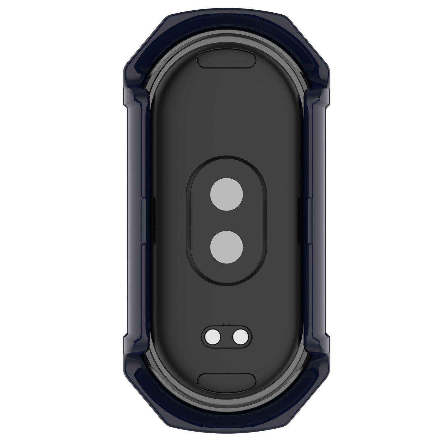 Für Xiaomi Smart Band 9 Kunststoff PC Schutz Hülle + Hart Glas Blau