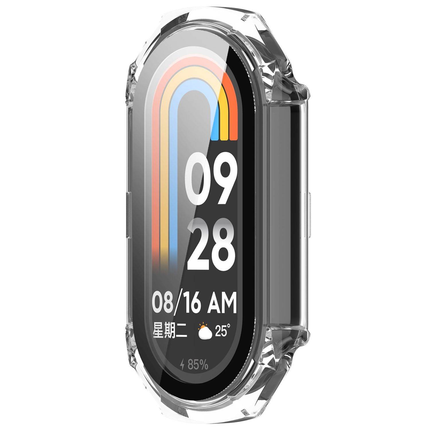 Für Xiaomi Smart Band 9 Kunststoff PC Hülle + Hart Glas Transparent