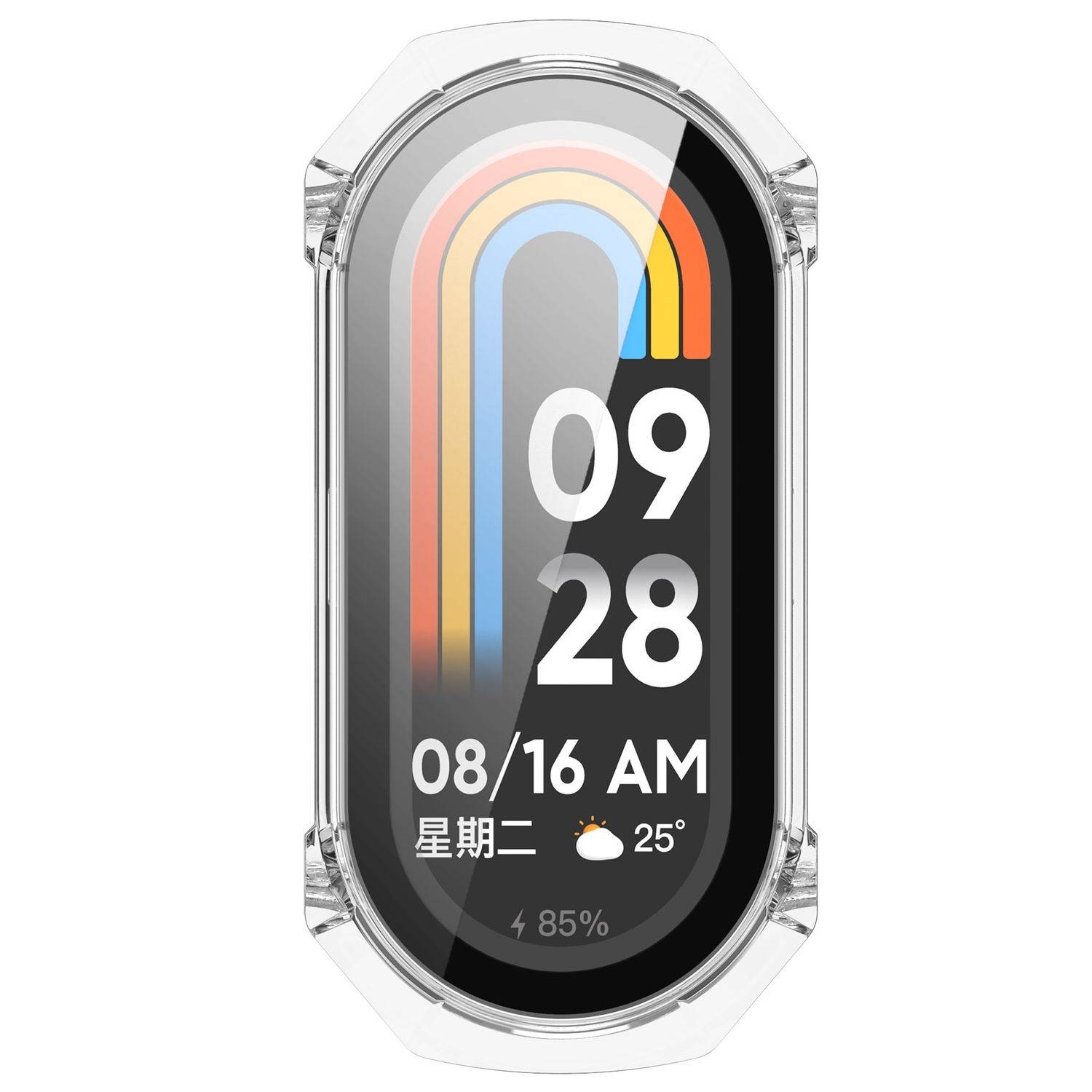 Für Xiaomi Smart Band 9 Kunststoff PC Hülle + Hart Glas Transparent