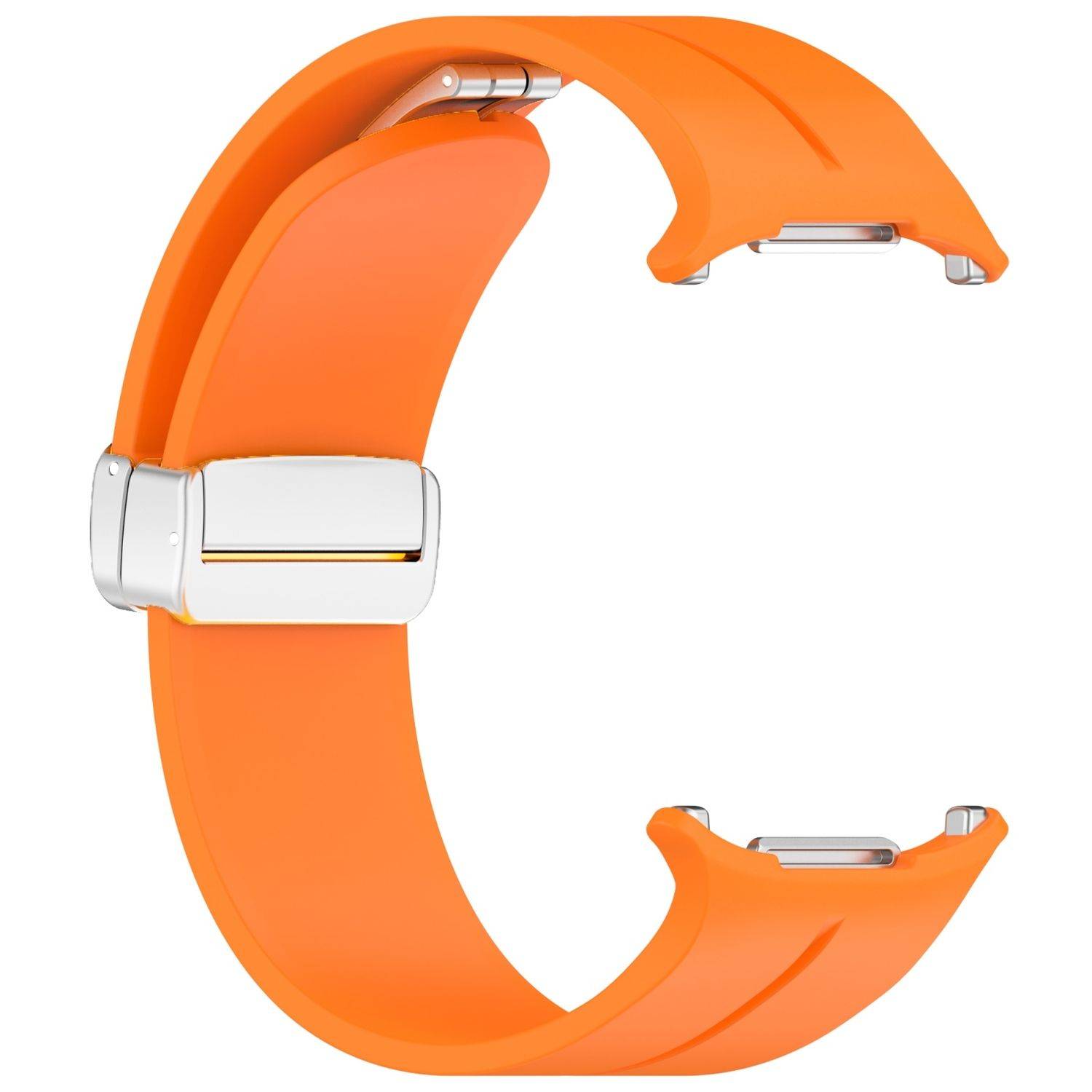 Für Samsung Galaxy Watch Ultra 47mm Silikon Magnetische Armband Orange