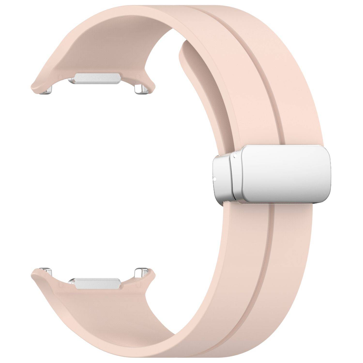 Für Samsung Galaxy Watch Ultra 47mm Silikon Magnetisches Armband Rosa