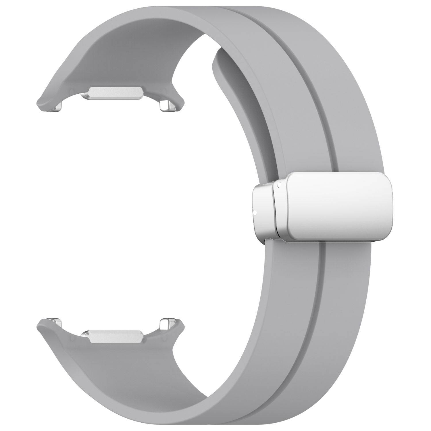 Für Samsung Galaxy Watch Ultra 47mm Silikon Magnetisches Armband Grau