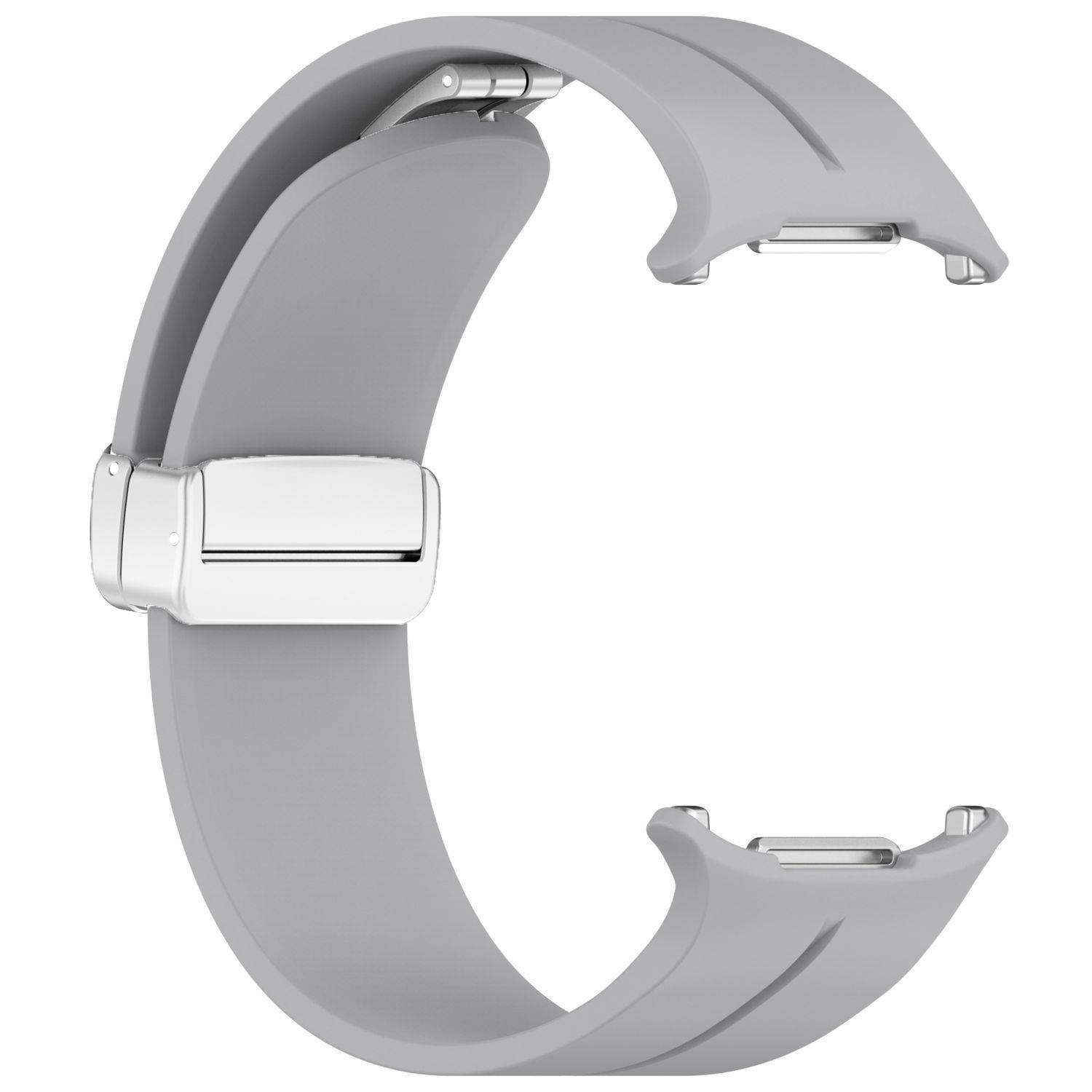 Für Samsung Galaxy Watch Ultra 47mm Silikon Magnetisches Armband Grau