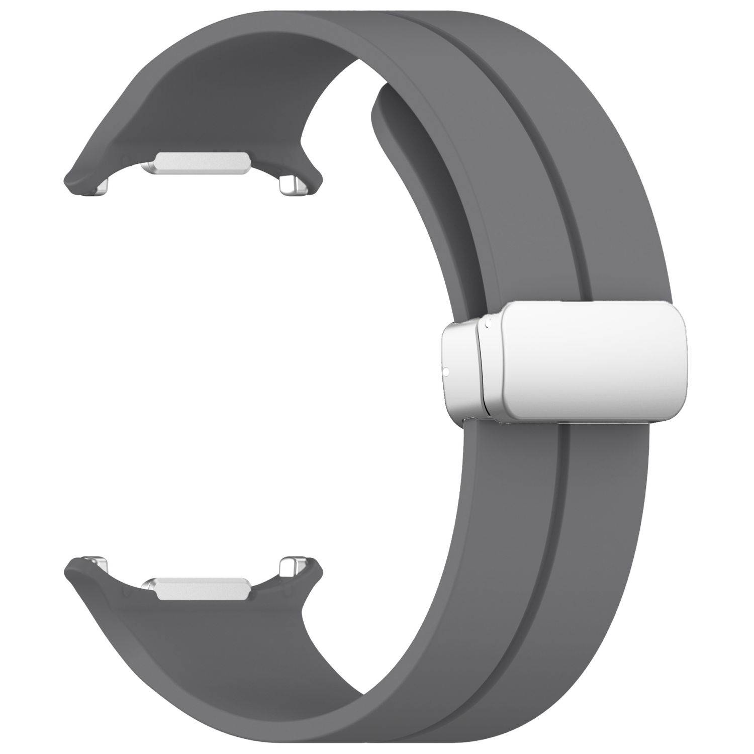 Für Samsung Galaxy Watch Ultra 47mm Silikon Magnetisches Band D- Grau