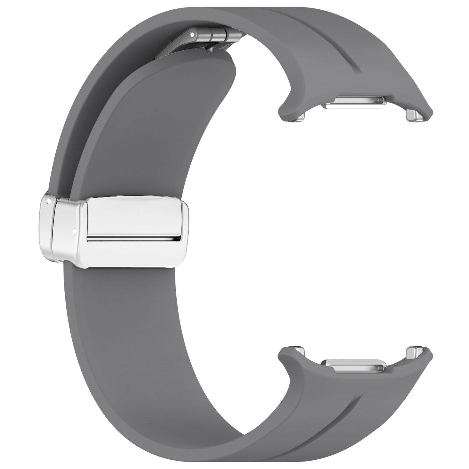 Für Samsung Galaxy Watch Ultra 47mm Silikon Magnetisches Band D- Grau