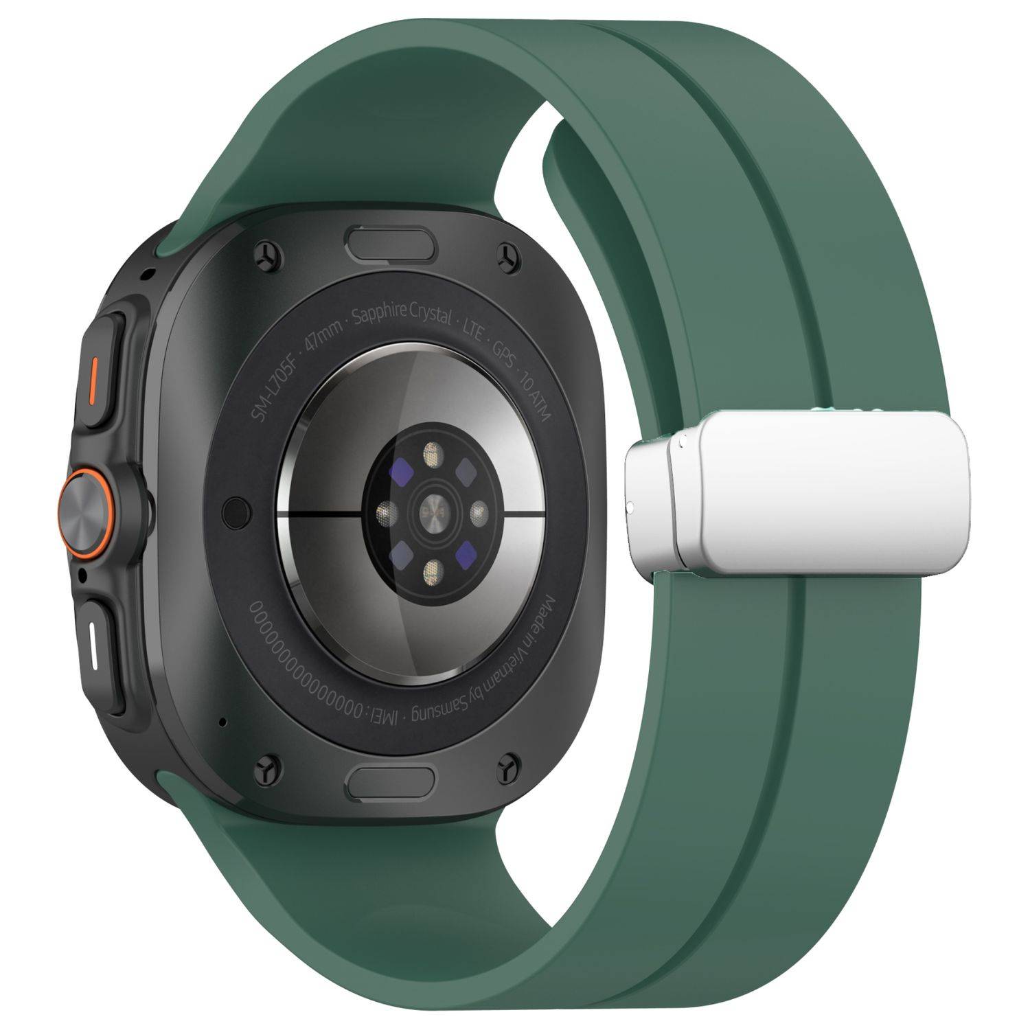 Für Samsung Galaxy Watch Ultra 47mm Silikon Magnetisches Armband Grün