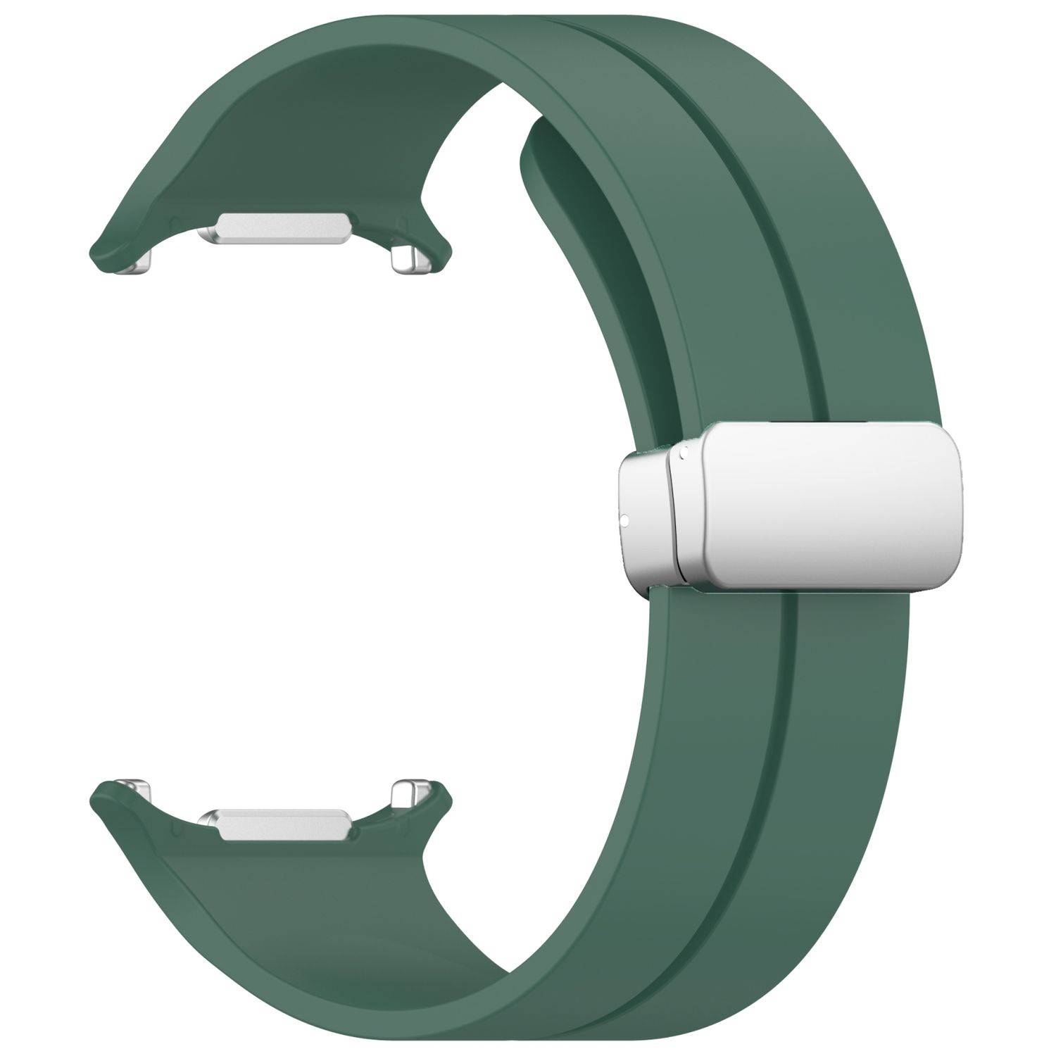 Für Samsung Galaxy Watch Ultra 47mm Silikon Magnetisches Armband Grün