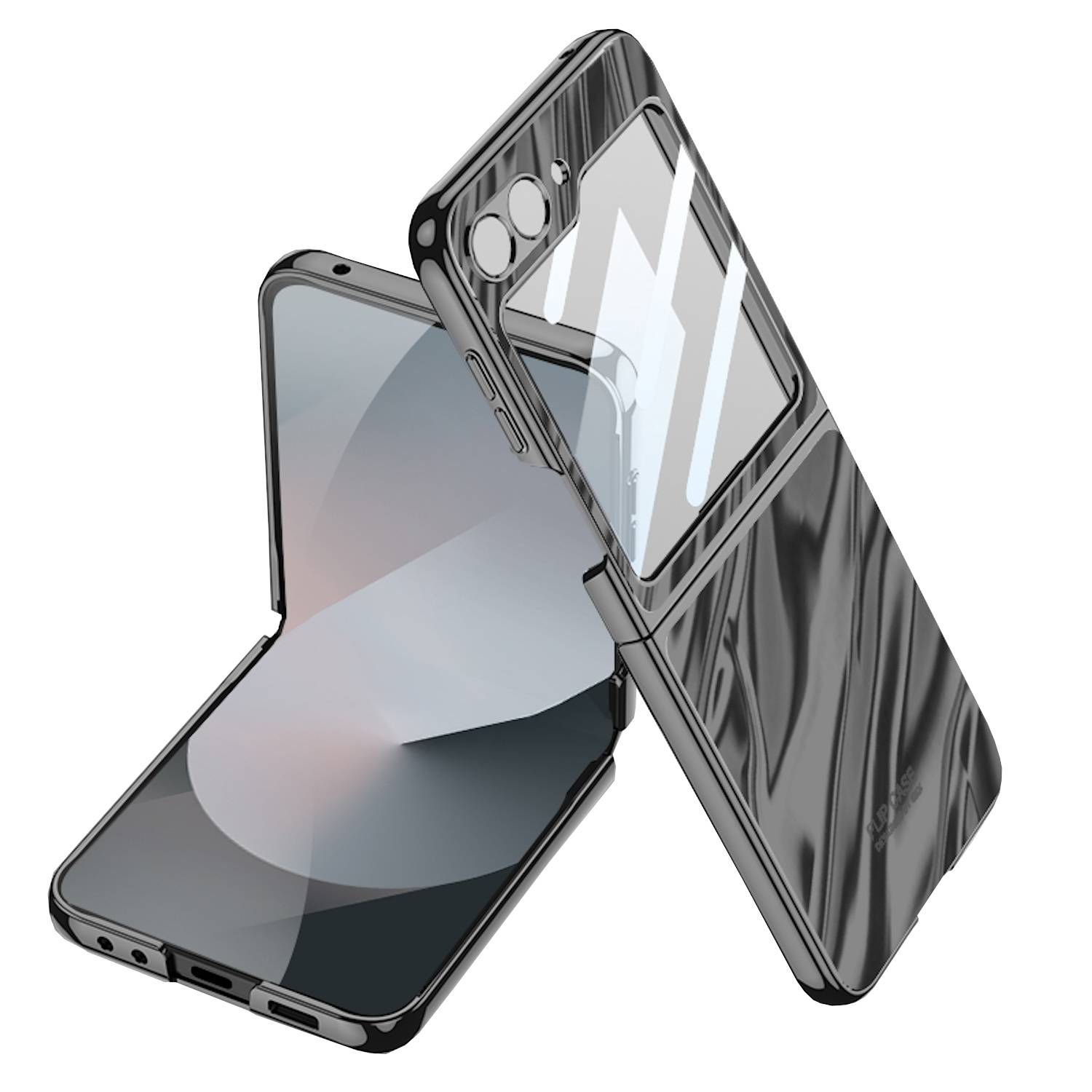 Für Samsung Galaxy Z Flip6 GKK integrierte Phantom Optik Hülle Schwarz