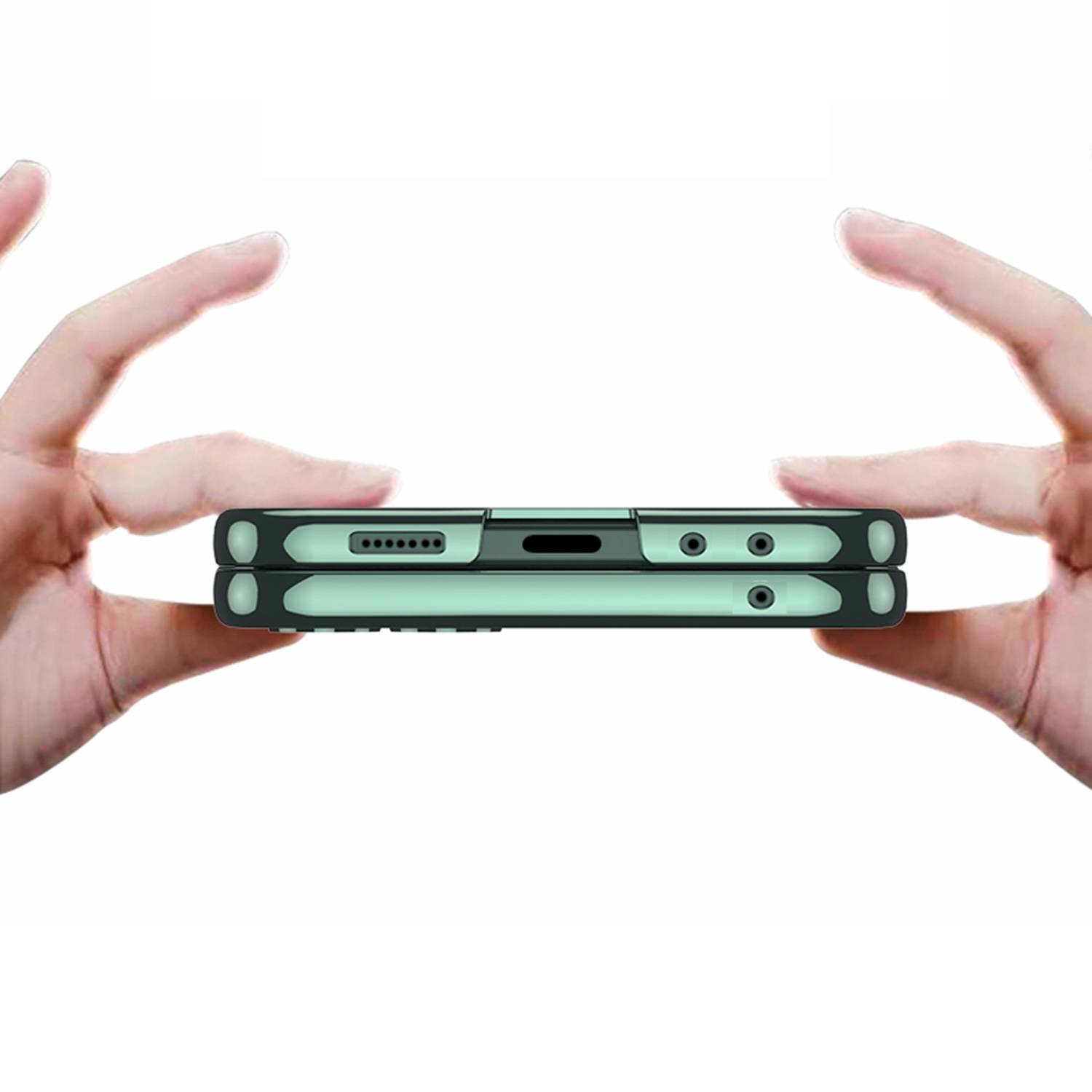 Für Samsung Galaxy Z Flip6 GKK integrierte Phantom Optik Hülle Schwarz