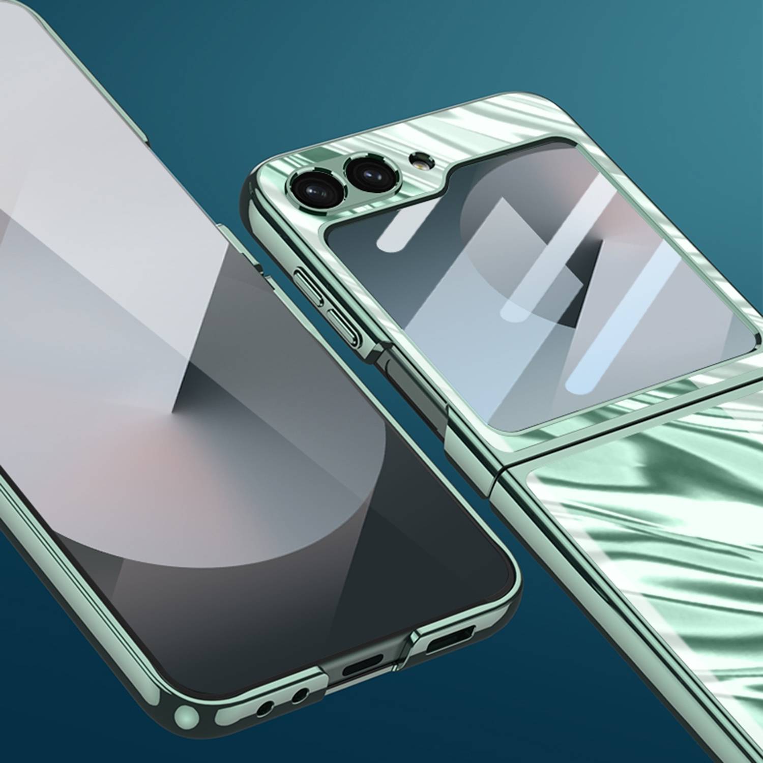 Für Samsung Galaxy Z Flip6 GKK integrierte Phantom Optik Hülle Schwarz