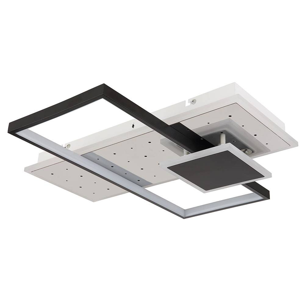 Deckenlampe Wohnzimmerleuchte Deckenleuchte Esszimmerlampe Schlafzimmerleuchte, Metall Aluminium weiß schwarz, dimmbar Fernbedienung CCT, LED 40W