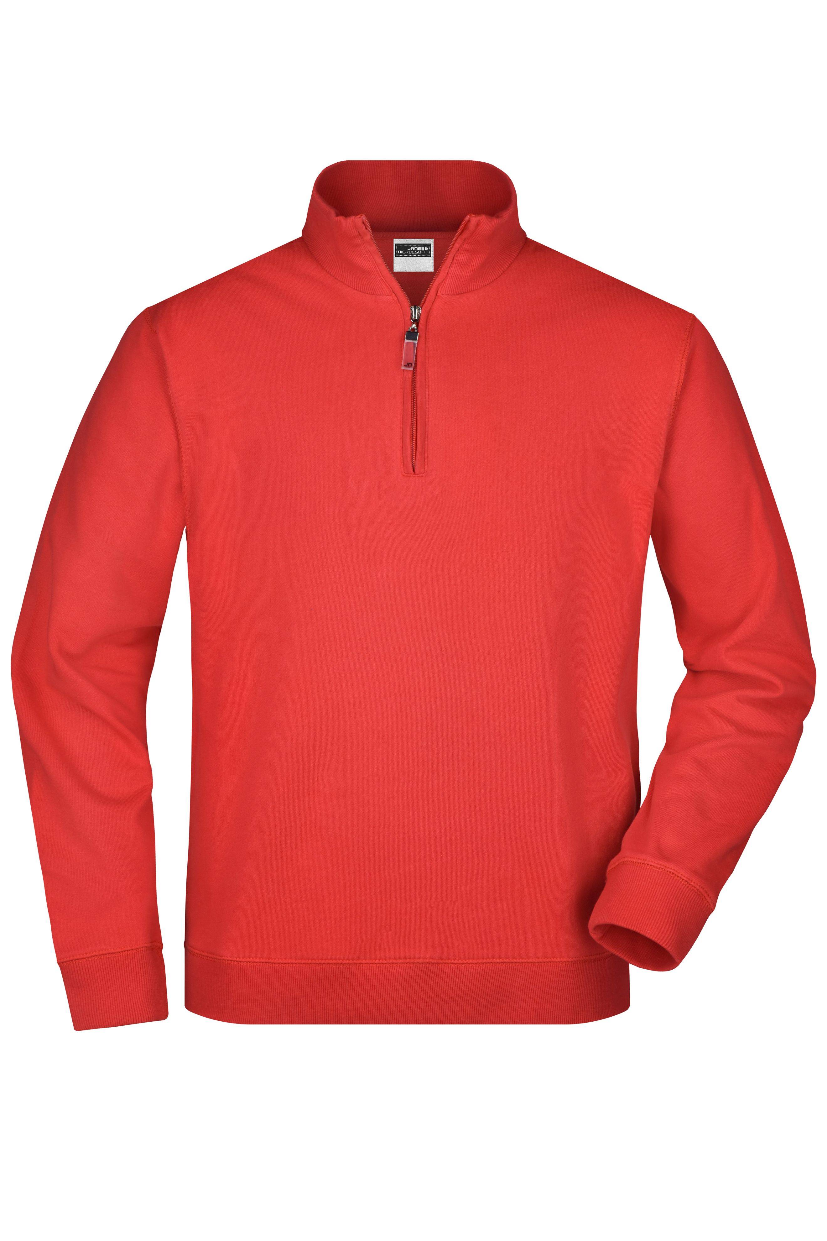 James & Nicholson® Zip-Sweatshirt JN352 Sweatshirt mit Stehkragen Größe: L