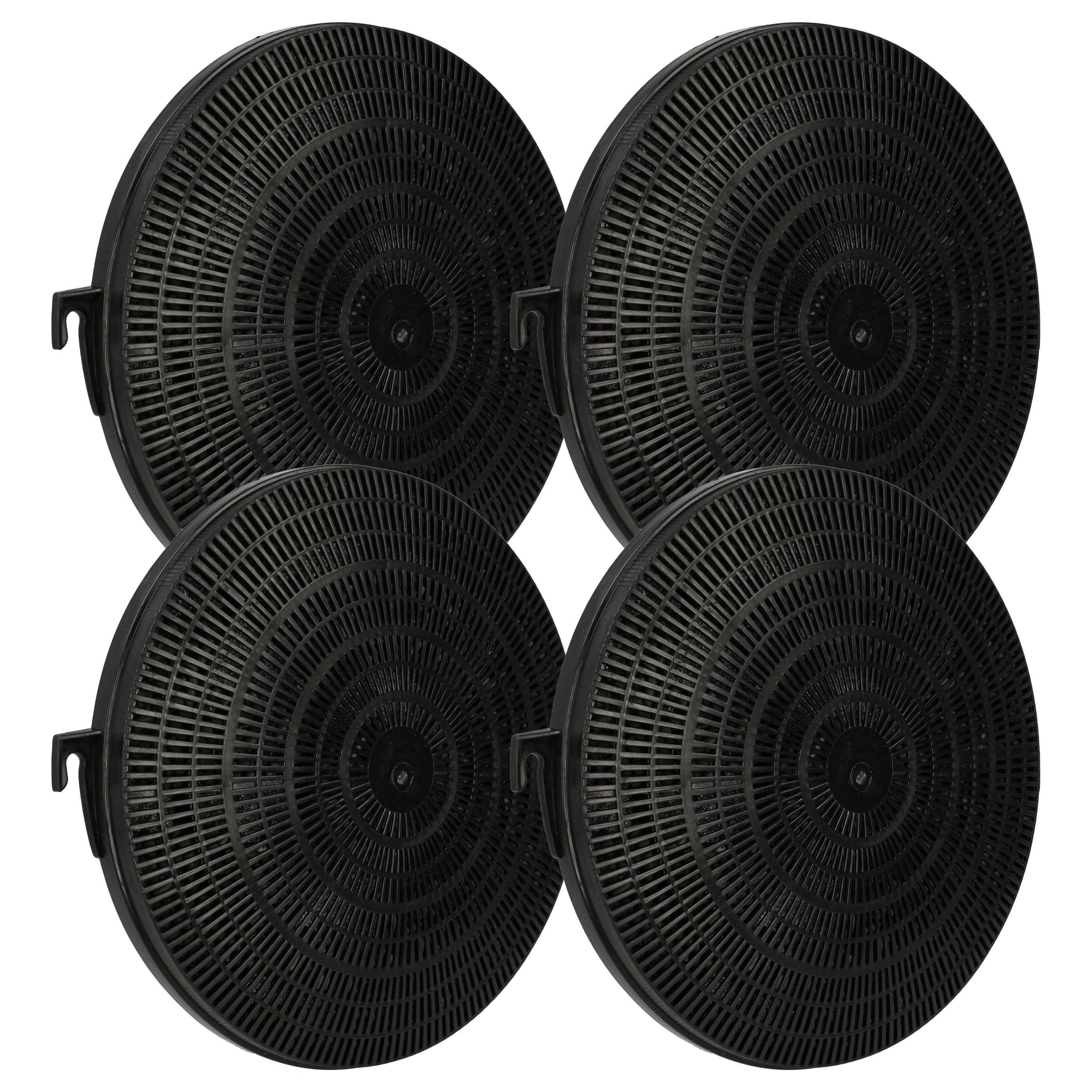 vhbw 4x Aktivkohlefilter kompatibel mit Electrolux EX68N 94264014900 Dunstabzugshaube - 21 cm